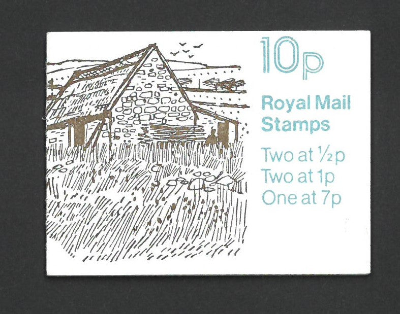 GB 1978-79 10p Buildings in Ulster Booklet phosphor omitted SG FA5 Booklet Variety VBFA5