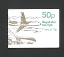 GB 1990-91 Aircraft Series 50p Booklet BAC 1-111 & DC 10 Phosphor omitted SG FB57 booklet VBFB57