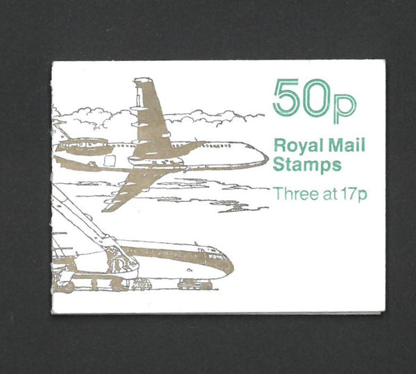 GB 1990-91 Aircraft Series 50p Booklet BAC 1-111 & DC 10 Phosphor omitted SG FB57 booklet VBFB57