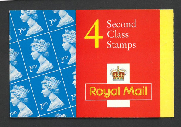 GB 1997 Barcode Booklet- 4x 2nd Class bright blue 1cb Walsall Print SG HA11 Booklet Variety VBHA11