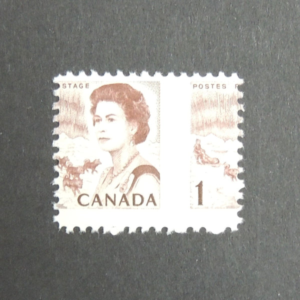 Canada 1967-73 Brown, Perf 12, Vert. perfs misplaced VCAN579