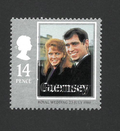 Guernsey 1986 14p Royal Wedding Colour Misplacement SG369 VGUE369