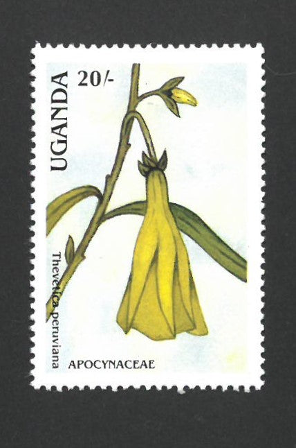 Uganda 20/- Flower Misalignment of Colours SG635 var VUGA635