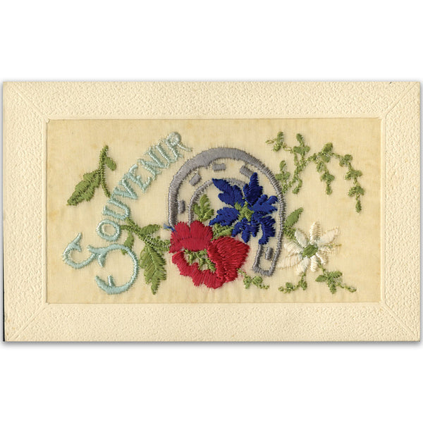 WWI Embroidered Postcard Souvenir