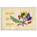WWI Embroidered Postcard - Victory & Liberty