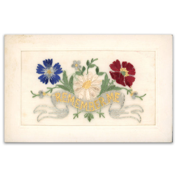 WWI Embroidered Remembrance Postcard (various)