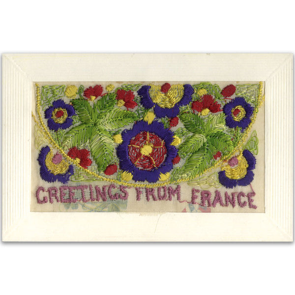WWI Embroidered France Postcard