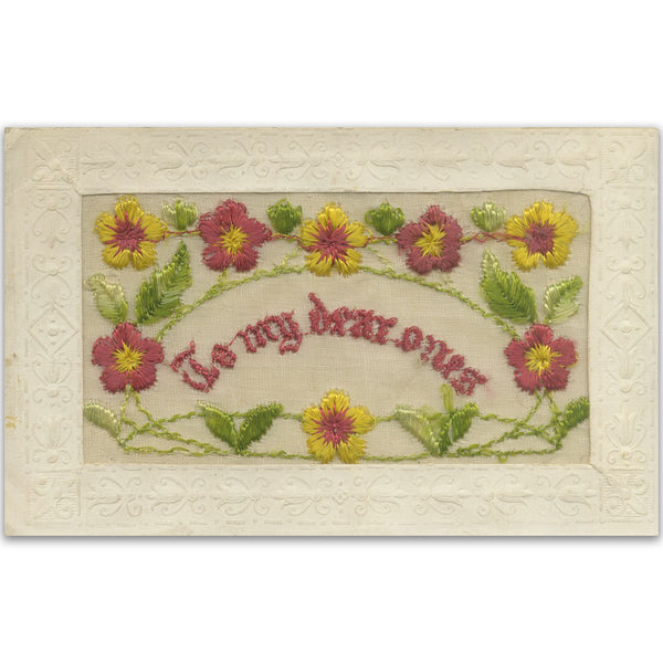 WWI Embroidered Dear Ones Postcard