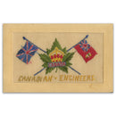 WWI Embroidered Postcard - Canadian Engineers