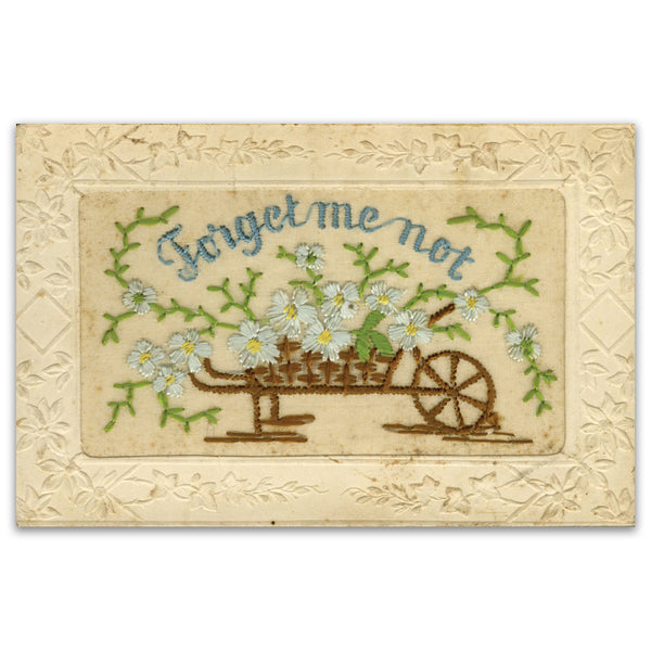 WWI Embroidered Postcard- Forget Me Not